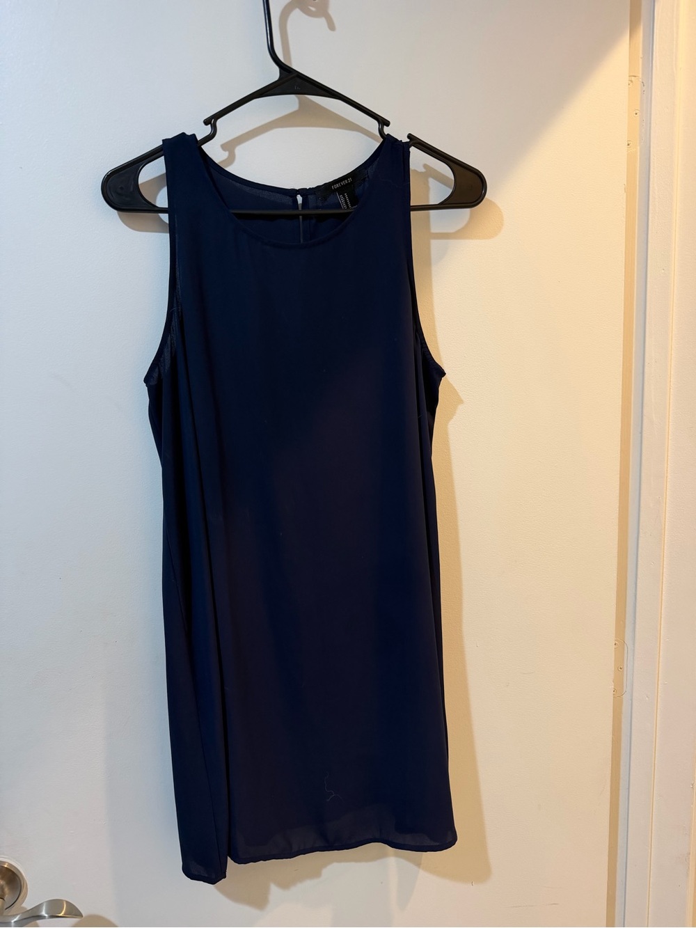 Forever 21 Navy Sleeveless Shift Dress